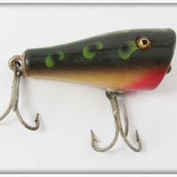 Vintage Creek Chub Frog Spot Midget Plunker Lure 5919
