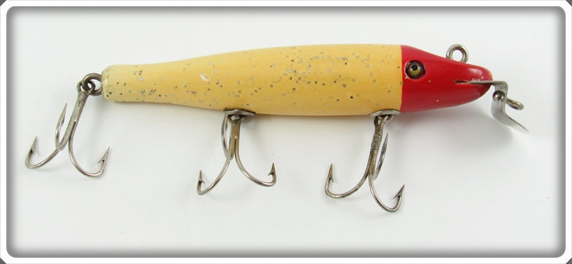 Vintage Creek Chub Nite Glo Red Head Pikie Lure 722 Lumo-Flash Special