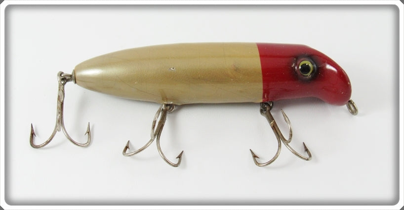 Vintage Paw Paw Pearl Red Head Bass Seeker Senior Lure 2605