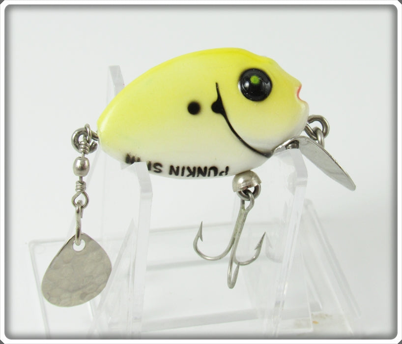Vintage Heddon Yellow Pearl Tiny Punkin Spin Lure 380 YPR