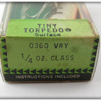 Heddon Chrome & Orange Scale Tiny Torpedo 0360 VRY In Box