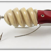 Zink Artificial Bait Co Red & White Zink Screwtail Lure