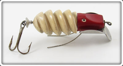 Zink Artificial Bait Co Red & White Zink Screwtail Lure