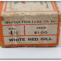 Martin Fish Lure Co White Red Gill Salmon Plug In Box