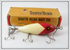 South Bend Red Arrowhead White Body Surf Oreno Lure In Box 963 RW