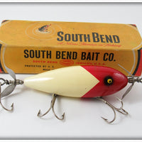 South Bend Red Arrowhead White Body Surf Oreno Lure In Box 963 RW