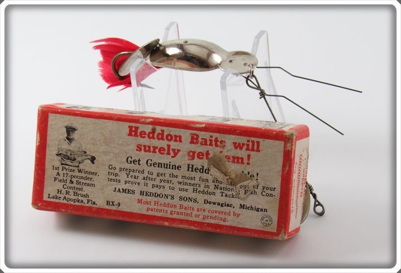 Vintage Heddon Nickel Plate Stanley Ace Lure In Box 190NP 