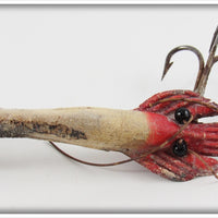 Vintage Pflueger White Red Head Hoptoit Lure 1596 