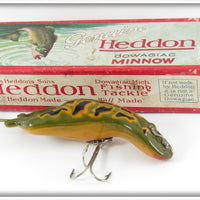 Vintage Heddon Green Frog Luny Frog In Box 3509B