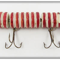 Vintage Oliver & Gruber Red And White Glowurm Lure 