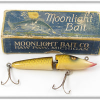 Vintage Moonlight Bait Co Jointed Pikaroon Lure In Blue Box 