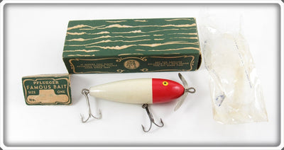 Pflueger Red & White Portage Peerless Minnow Lure In Box