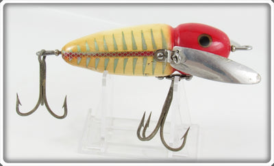 Heddon Red & White Shore Minnow Red Scales Musky Crazy Crawler 2150 XS