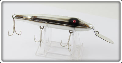 Vintage Creek Chub Chrome With Black Eye Shadow Plastic Pikie 740 P