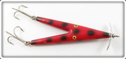 Hollifield Lure Company Red Spotted Vee-Lure AKA Weber Split Tail Lure