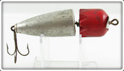 Vintage Unknown Red & Silver Spitter Bait Rotary Head Lure