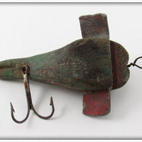 Folk Art Green Airplane Type Lure