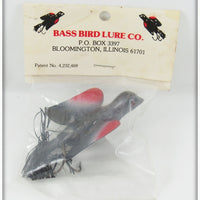 Bass Bird Lure Co Black & Red Bass Bird Lure In Package
