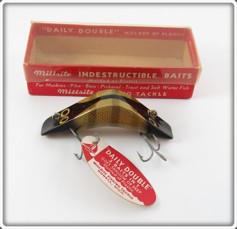 Vintage Millsite Pike Scale Daily Double Lure In Box 807
