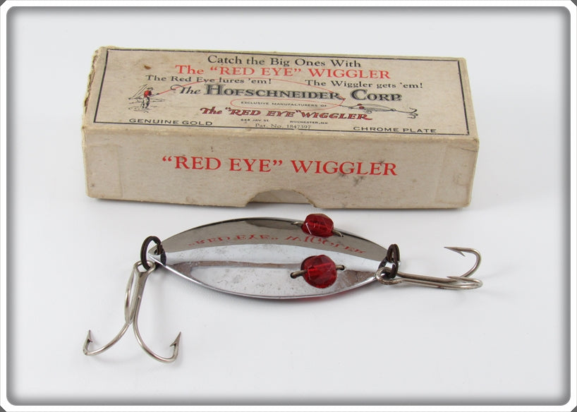 Vintage Hofschneider Corp Red Eye Wiggler Lure In Box