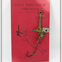 Vintage Red's Chevrolet Co Red's Sure Catch Hook On Card 