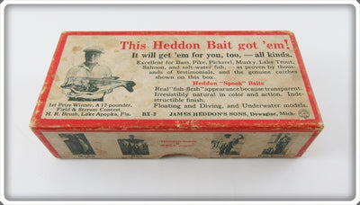 Vintage Heddon Pike Scale Saltwater Basser Empty Box S8509M 