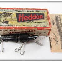 Vintage Heddon Black Scissor Tail Lure In Box 9830 XBW