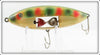 Immell Bait Co White With Red & Green Spots Musky Chippewa