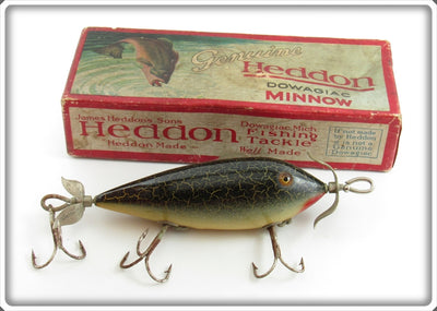Heddon Green Crackleback 300 Surface Minnow In Unmarked Box