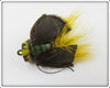 Vintage Heddon Green & Yellow Bass Bug Spook Lure 