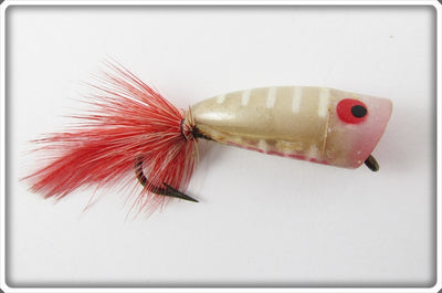 Heddon White & Red Popper Spook
