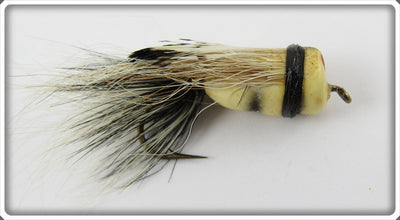 Vintage Heddon Peet's Favorite White & Black Bass Bug Lure