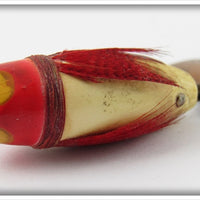 Heddon Red & White Flyrod Flaptail Bug