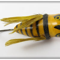 Heddon Yellow & Black Flyrod Bubbling Bug 90YB