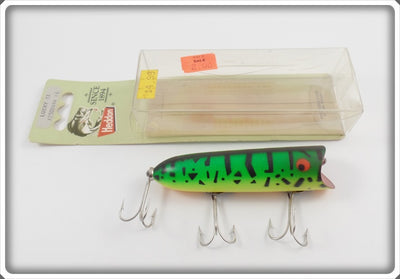 Heddon Vintage 1984 GRA Fluorescent Green Crawdad Lucky 13 In Correct Box