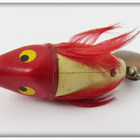 Heddon Red & White Flyrod Flaptail Bug