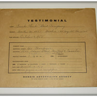 Creek Chub Testimonials, Letters & Photos In Envelopes