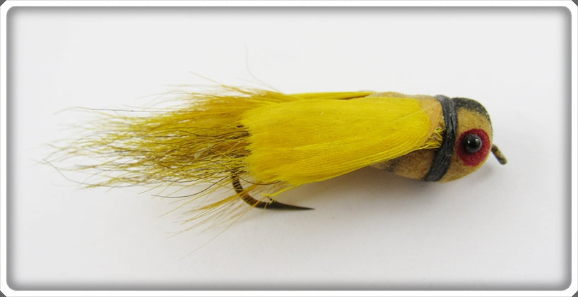 Vintage Heddon Yellow Flyrod Fuzzi Bug Lure