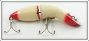 Vintage Heddon Red & White Baby Gamefisher Lure