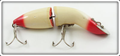 Vintage Heddon Red & White Baby Gamefisher Lure