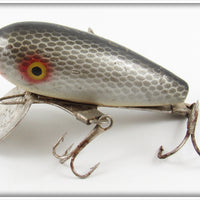 Vintage Staley Johnson Silver & Black Scale Honey Lure 