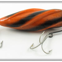 The Calumet Tackle Co Black & Orange Spiral Lure In Box