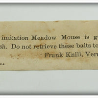 Frank Knill Black & White Vermilion Meadow Mouse In Box