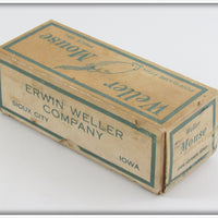 Weller White Red Eyes Mouse In Gray Mouse Box