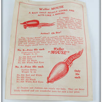 Weller White Red Eyes Mouse In Gray Mouse Box