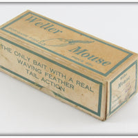 Weller White Red Eyes Mouse In Gray Mouse Box