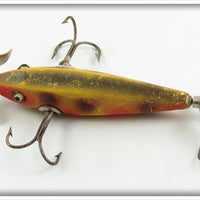 Heddon Yellow With Black & Red Spots 0 Dowagiac Minnow