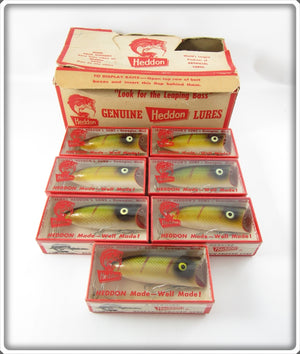 Vintage Heddon Perch Baby Lucky 13 Dealer Box With 7 Lures 2400L