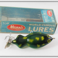 Vintage Tom Mann's Green Frog Mann Lure In Box 33-0567 
