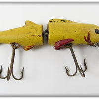 Vintage Unknown Yellow Illinois River Minnow Type Lure